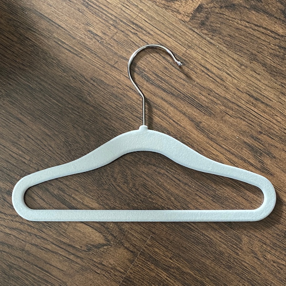 20 Toddler Non-Slip Velvet Clothes Hanger in Light Gray